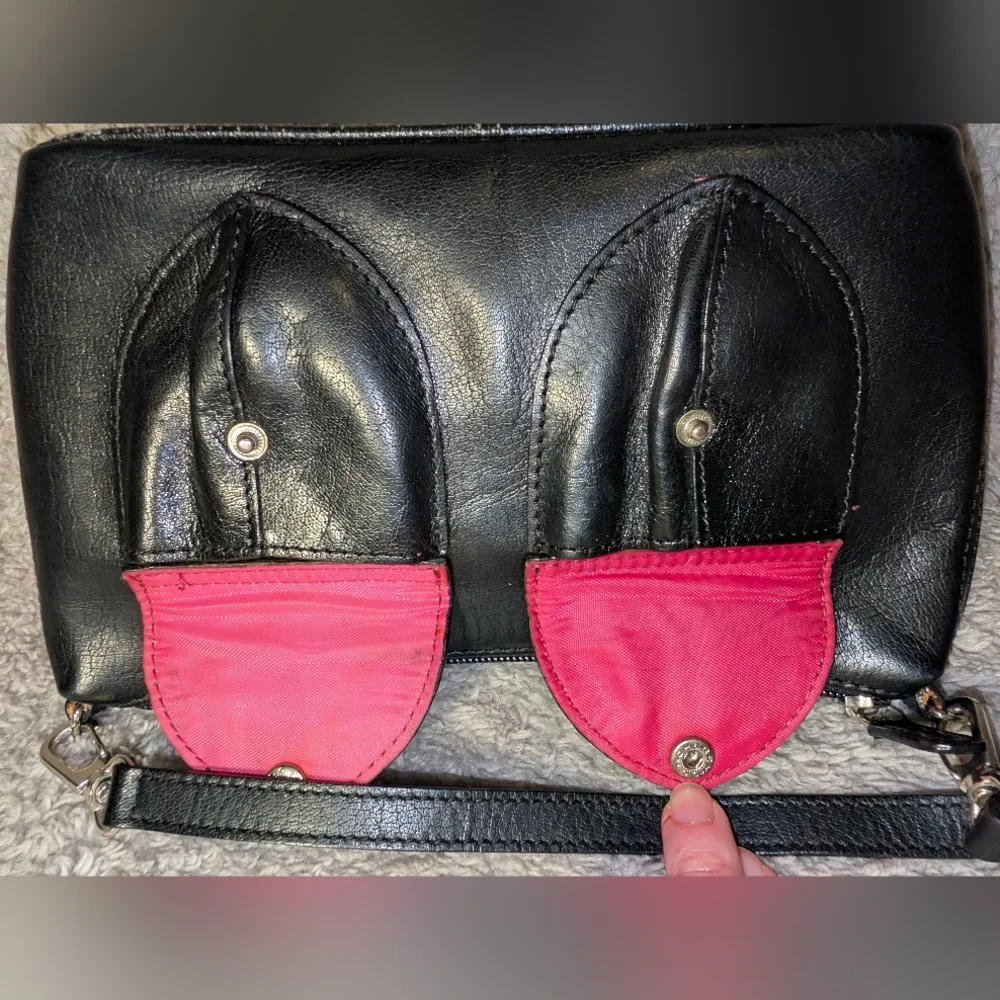 🦄M. London🦄 Adorable Y2K Vintage Genuine Leather Shoulder Bag - Picture 10 of 16